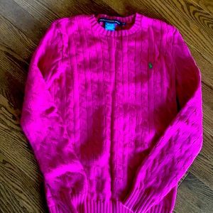 Ralph Lauren pink knit sweater size small new condition